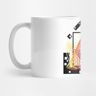 Harmonograph Pendulum Geometry | Inferno MultiVerse Yellow Red Black Mug